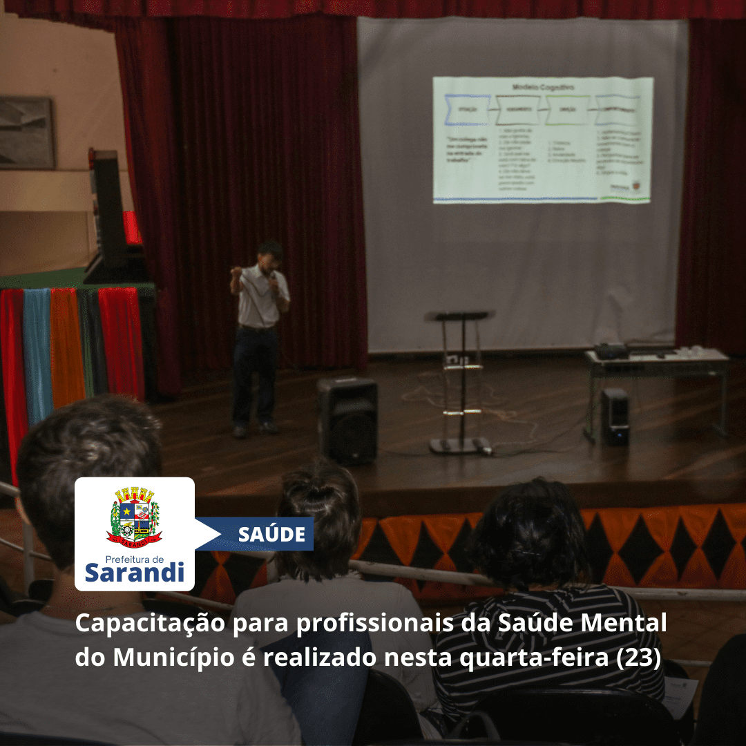 Capacitação para profissionais da Saúde Mental do Município é realizado nesta quarta-feira (23)